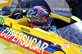 Emerson Fittipaldi (BRA) with his Copersucar. 25.08.2022. Formula 1 World Championship, Rd 14, Belgian Grand Prix, Spa Francorchamps, Belgium, Preparation Day.