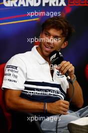 Pierre Gasly (FRA) AlphaTauri in the FIA Press Conference. 25.08.2022. Formula 1 World Championship, Rd 14, Belgian Grand Prix, Spa Francorchamps, Belgium, Preparation Day.