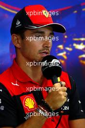 Charles Leclerc (MON) Ferrari in the FIA Press Conference. 25.08.2022. Formula 1 World Championship, Rd 14, Belgian Grand Prix, Spa Francorchamps, Belgium, Preparation Day.
