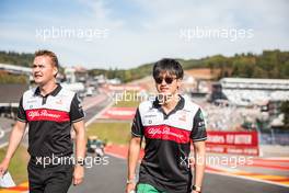 Guanyu Zhou (CHN) Alfa Romeo F1 Team walks the circuit. 25.08.2022. Formula 1 World Championship, Rd 14, Belgian Grand Prix, Spa Francorchamps, Belgium, Preparation Day.