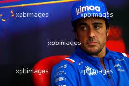 Fernando Alonso (ESP) Alpine F1 Team in the FIA Press Conference. 25.08.2022. Formula 1 World Championship, Rd 14, Belgian Grand Prix, Spa Francorchamps, Belgium, Preparation Day.