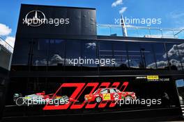 Paddock atmosphere - Mercedes AMG F1 motorhome. 25.08.2022. Formula 1 World Championship, Rd 14, Belgian Grand Prix, Spa Francorchamps, Belgium, Preparation Day.