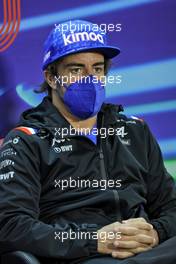 Fernando Alonso (ESP) Alpine F1 Team in the FIA Press Conference. 18.03.2022. Formula 1 World Championship, Rd 1, Bahrain Grand Prix, Sakhir, Bahrain, Practice Day