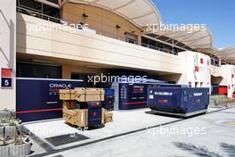 Paddock atmosphere - Red Bull Racing freight. 18.03.2022. Formula 1 World Championship, Rd 1, Bahrain Grand Prix, Sakhir, Bahrain, Practice Day