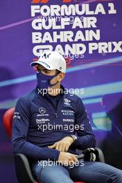 Nicholas Latifi (CDN) Williams Racing in the FIA Press Conference. 18.03.2022. Formula 1 World Championship, Rd 1, Bahrain Grand Prix, Sakhir, Bahrain, Practice Day