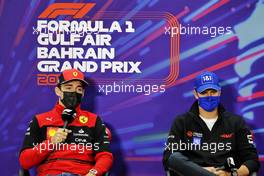 (L to R): Charles Leclerc (MON) Ferrari and Mick Schumacher (GER) Haas F1 Team in the FIA Press Conference. 18.03.2022. Formula 1 World Championship, Rd 1, Bahrain Grand Prix, Sakhir, Bahrain, Practice Day