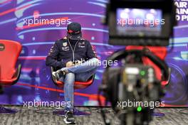 Max Verstappen (NLD) Red Bull Racing in the FIA Press Conference. 18.03.2022. Formula 1 World Championship, Rd 1, Bahrain Grand Prix, Sakhir, Bahrain, Practice Day