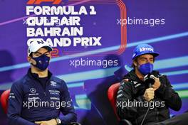 (L to R): Nicholas Latifi (CDN) Williams Racing in the FIA Press Conference. 18.03.2022. Formula 1 World Championship, Rd 1, Bahrain Grand Prix, Sakhir, Bahrain, Practice Day