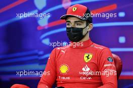 Charles Leclerc (MON) Ferrari in the post race FIA Press Conference. 20.03.2022. Formula 1 World Championship, Rd 1, Bahrain Grand Prix, Sakhir, Bahrain, Race Day.