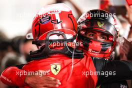 Charles Leclerc (FRA), Scuderia Ferrari and Carlos Sainz Jr (ESP), Scuderia Ferrari  20.03.2022. Formula 1 World Championship, Rd 1, Bahrain Grand Prix, Sakhir, Bahrain, Race Day.