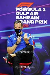 Laurent Rossi (FRA) Alpine Chief Executive Officer in the FIA Press Conference. 19.03.2022. Formula 1 World Championship, Rd 1, Bahrain Grand Prix, Sakhir, Bahrain, Qualifying Day.