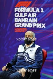 Franz Tost (AUT) AlphaTauri Team Principal in the FIA Press Conference. 19.03.2022. Formula 1 World Championship, Rd 1, Bahrain Grand Prix, Sakhir, Bahrain, Qualifying Day.
