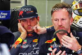 Max Verstappen (NLD) Red Bull Racing and Christian Horner (GBR) Red Bull Racing Team Principal. 19.03.2022. Formula 1 World Championship, Rd 1, Bahrain Grand Prix, Sakhir, Bahrain, Qualifying Day.