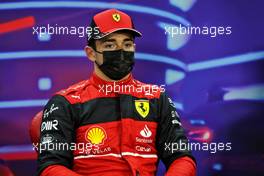Charles Leclerc (MON) Ferrari in the post qualifying FIA Press Conference. 19.03.2022. Formula 1 World Championship, Rd 1, Bahrain Grand Prix, Sakhir, Bahrain, Qualifying Day.
