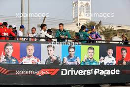 Drivers' parade. 20.03.2022. Formula 1 World Championship, Rd 1, Bahrain Grand Prix, Sakhir, Bahrain, Race Day.