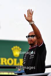 Lewis Hamilton (GBR) Mercedes AMG F1 on the drivers parade. 20.03.2022. Formula 1 World Championship, Rd 1, Bahrain Grand Prix, Sakhir, Bahrain, Race Day.