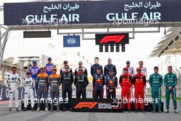 The start of season driver's photograph. 20.03.2022. Formula 1 World Championship, Rd 1, Bahrain Grand Prix, Sakhir, Bahrain, Race Day.