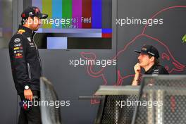 (L to R): Sergio Perez (MEX) Red Bull Racing with team mate Max Verstappen (NLD) Red Bull Racing. 17.03.2022. Formula 1 World Championship, Rd 1, Bahrain Grand Prix, Sakhir, Bahrain, Preparation Day.