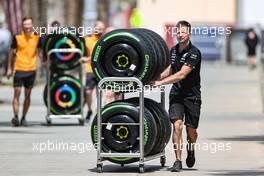 paddock Atmosphere. Pirelli tires   17.03.2022. Formula 1 World Championship, Rd 1, Bahrain Grand Prix, Sakhir, Bahrain, Preparation Day.