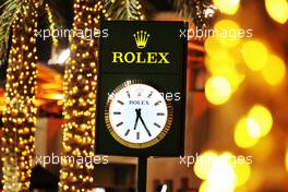 Paddock atmosphere - Rolex clock. 17.03.2022. Formula 1 World Championship, Rd 1, Bahrain Grand Prix, Sakhir, Bahrain, Preparation Day.