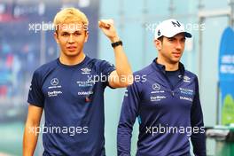 (L to R): Alexander Albon (THA) Williams Racing with team mate Nicholas Latifi (CDN) Williams Racing. 11.11.2022. Formula 1 World Championship, Rd 21, Brazilian Grand Prix, Sao Paulo, Brazil, Qualifying Day.