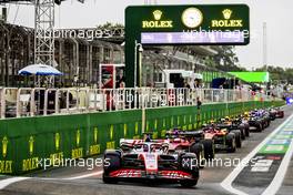 Kevin Magnussen (DEN) Haas VF-22 leads out of the pits at the start of the final third of qualifying. 11.11.2022. Formula 1 World Championship, Rd 21, Brazilian Grand Prix, Sao Paulo, Brazil, Qualifying Day.