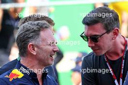 (L to R): Christian Horner (GBR) Red Bull Racing Team Principal with Mark Mateschitz (AUT) Red Bull Co-Owner on the grid. 13.11.2022. Formula 1 World Championship, Rd 21, Brazilian Grand Prix, Sao Paulo, Brazil, Race Day.