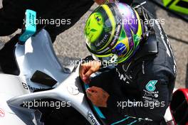 Lewis Hamilton (GBR) Mercedes AMG F1 W13 on the grid. 13.11.2022. Formula 1 World Championship, Rd 21, Brazilian Grand Prix, Sao Paulo, Brazil, Race Day.