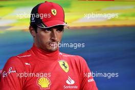 Carlos Sainz Jr (ESP) Ferrari in the post race FIA Press Conference. 13.11.2022. Formula 1 World Championship, Rd 21, Brazilian Grand Prix, Sao Paulo, Brazil, Race Day.