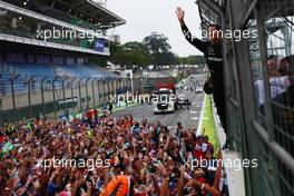 1st place George Russell (GBR) Mercedes AMG F1. 13.11.2022. Formula 1 World Championship, Rd 21, Brazilian Grand Prix, Sao Paulo, Brazil, Race Day.