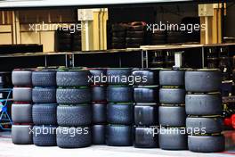 Pirelli tyre stacks. 13.11.2022. Formula 1 World Championship, Rd 21, Brazilian Grand Prix, Sao Paulo, Brazil, Race Day.