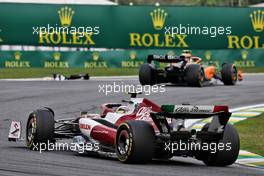 Guanyu Zhou (CHN) Alfa Romeo F1 Team C42. 13.11.2022. Formula 1 World Championship, Rd 21, Brazilian Grand Prix, Sao Paulo, Brazil, Race Day.