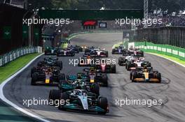 Start of the race, George Russell (GBR), Mercedes AMG F1  13.11.2022. Formula 1 World Championship, Rd 21, Brazilian Grand Prix, Sao Paulo, Brazil, Race Day.