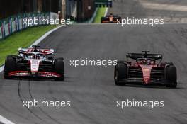 Kevin Magnussen (DEN) Haas F1 Team and Charles Leclerc (FRA), Scuderia Ferrari  12.11.2022. Formula 1 World Championship, Rd 21, Brazilian Grand Prix, Sao Paulo, Brazil, Sprint Day.