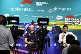 (L to R): Paul Monaghan (GBR) Red Bull Racing Chief Engineer and FX Demaison (FRA) Williams Racing Technical Director in the FIA Press Conference. 12.11.2022. Formula 1 World Championship, Rd 21, Brazilian Grand Prix, Sao Paulo, Brazil, Sprint Day.