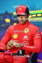 Carlos Sainz Jr (ESP) Ferrari in the post Sprint FIA Press Conference. 12.11.2022. Formula 1 World Championship, Rd 21, Brazilian Grand Prix, Sao Paulo, Brazil, Sprint Day.