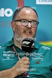 Tom McCullough (GBR) Aston Martin F1 Team Performance Director in the FIA Press Conference. 12.11.2022. Formula 1 World Championship, Rd 21, Brazilian Grand Prix, Sao Paulo, Brazil, Sprint Day.
