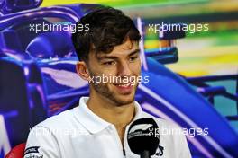 Pierre Gasly (FRA) AlphaTauri in the FIA Press Conference. 10.11.2022. Formula 1 World Championship, Rd 21, Brazilian Grand Prix, Sao Paulo, Brazil, Preparation Day.
