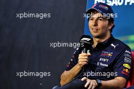 Sergio Perez (MEX) Red Bull Racing in the FIA Press Conference. 10.11.2022. Formula 1 World Championship, Rd 21, Brazilian Grand Prix, Sao Paulo, Brazil, Preparation Day.