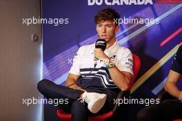 Pierre Gasly (FRA) AlphaTauri in the FIA Press Conference. 17.06.2022. Formula 1 World Championship, Rd 9, Canadian Grand Prix, Montreal, Canada, Practice Day.