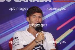 Pierre Gasly (FRA) AlphaTauri in the FIA Press Conference. 17.06.2022. Formula 1 World Championship, Rd 9, Canadian Grand Prix, Montreal, Canada, Practice Day.