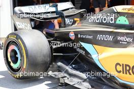 Daniel Ricciardo (AUS) McLaren MCL36  rear wing and floor. 17.06.2022. Formula 1 World Championship, Rd 9, Canadian Grand Prix, Montreal, Canada, Practice Day.