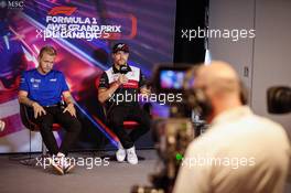 (L to R): Kevin Magnussen (DEN) Haas F1 Team and Valtteri Bottas (FIN) Alfa Romeo F1 Team in the FIA Press Conference. 17.06.2022. Formula 1 World Championship, Rd 9, Canadian Grand Prix, Montreal, Canada, Practice Day.