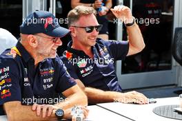 (L to R): Adrian Newey (GBR) Red Bull Racing Chief Technical Officer with Christian Horner (GBR) Red Bull Racing Team Principal. 17.06.2022. Formula 1 World Championship, Rd 9, Canadian Grand Prix, Montreal, Canada, Practice Day.