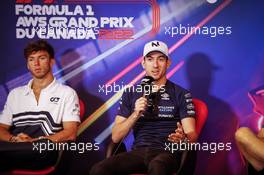 Nicholas Latifi (CDN) Williams Racing in the FIA Press Conference. 17.06.2022. Formula 1 World Championship, Rd 9, Canadian Grand Prix, Montreal, Canada, Practice Day.