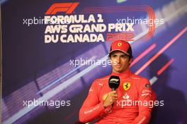 Carlos Sainz Jr (ESP) Ferrari in the post race FIA Press Conference. 19.06.2022. Formula 1 World Championship, Rd 9, Canadian Grand Prix, Montreal, Canada, Race Day.