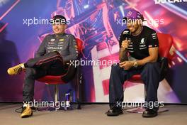 (L to R): Max Verstappen (NLD) Red Bull Racing and Lewis Hamilton (GBR) Mercedes AMG F1 in the post race FIA Press Conference. 19.06.2022. Formula 1 World Championship, Rd 9, Canadian Grand Prix, Montreal, Canada, Race Day.