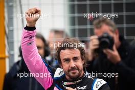 Fernando Alonso (ESP) Alpine F1 Team celebrates his second position in qualifying parc ferme. 18.06.2022. Formula 1 World Championship, Rd 9, Canadian Grand Prix, Montreal, Canada, Qualifying Day.