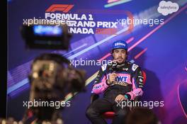 Fernando Alonso (ESP) Alpine F1 Team in the post qualifying FIA Press Conference. 18.06.2022. Formula 1 World Championship, Rd 9, Canadian Grand Prix, Montreal, Canada, Qualifying Day.