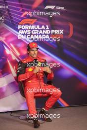 Carlos Sainz Jr (ESP) Ferrari in the post qualifying FIA Press Conference. 18.06.2022. Formula 1 World Championship, Rd 9, Canadian Grand Prix, Montreal, Canada, Qualifying Day.